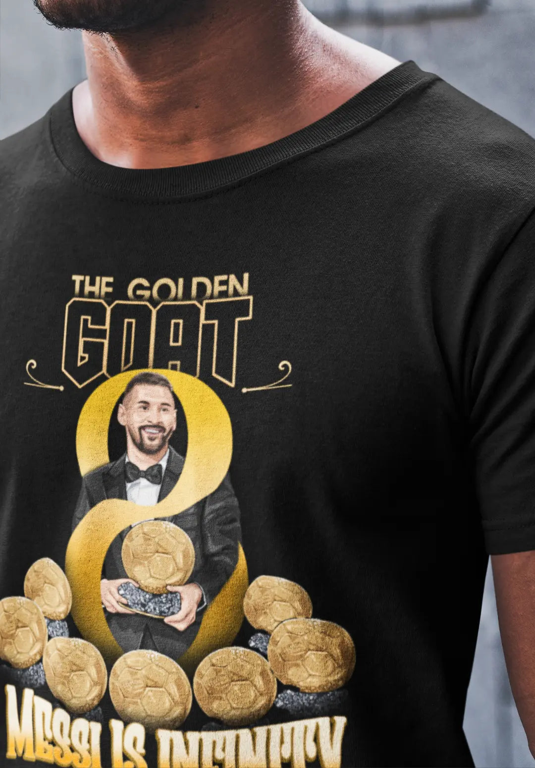The Golden Goat - Messi 8th Ballon D'or Exclusive T-Shirt