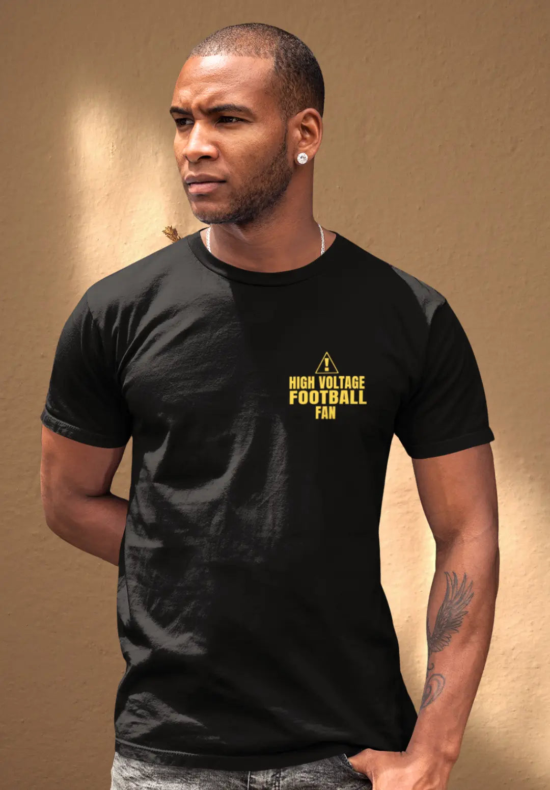 Caution ! High Voltage Football Fan Premium T-Shirt