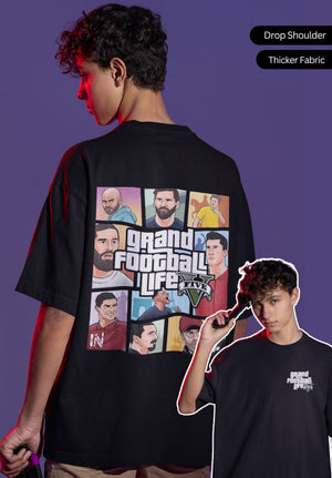 Grand Football Life – GTA Inspired Football Exclusive Oversized T-Shirt