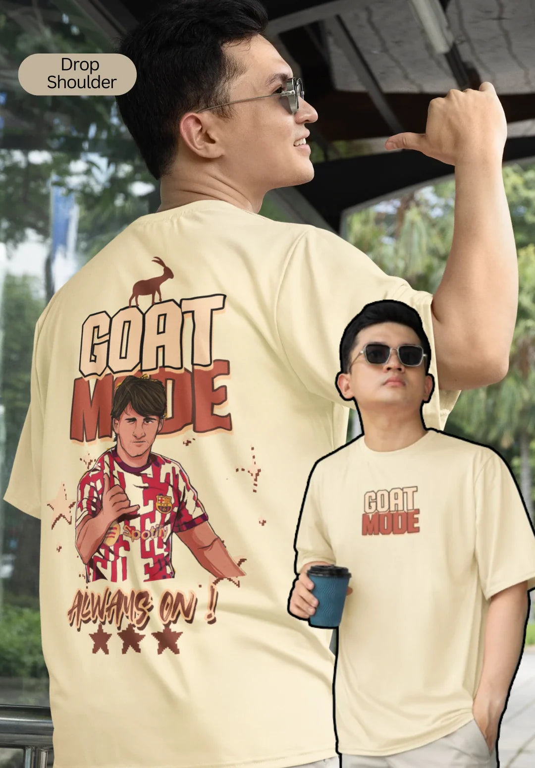 Goat Mode: Always On! Messi Exclusive T-Shirt (Oversized)