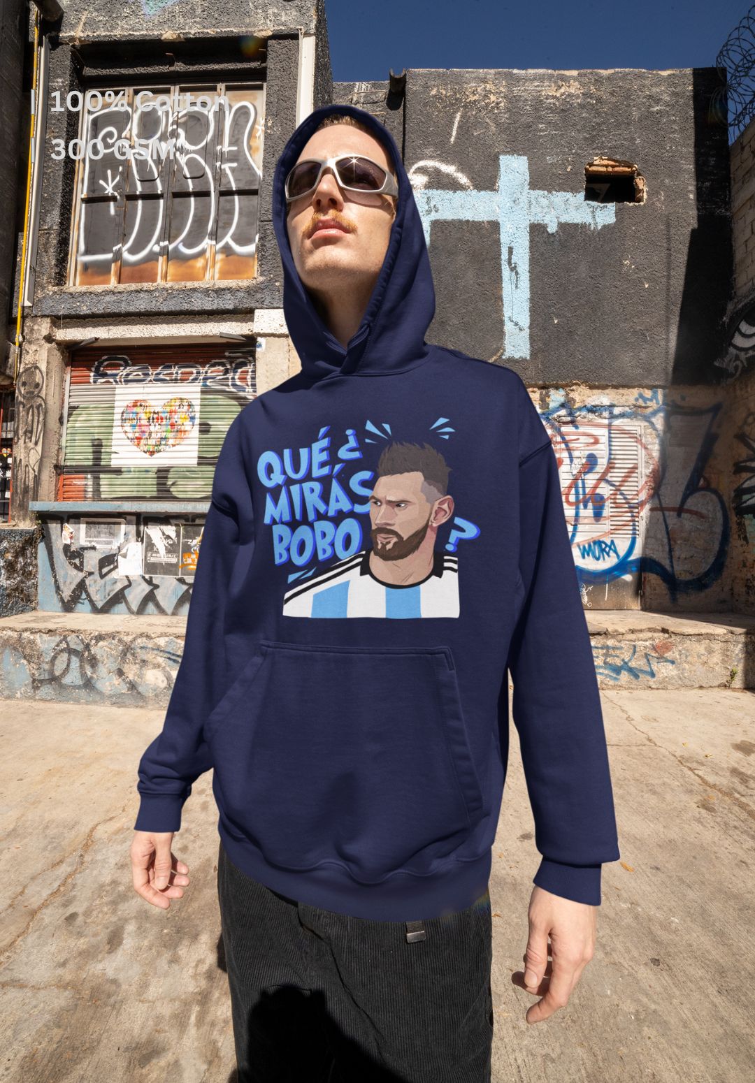 Messi Witty Style Que Miras Bobo Hoodie
