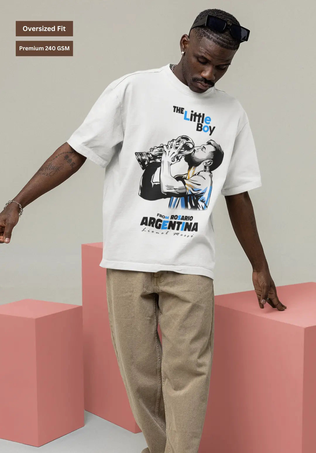 The Little Boy From Rosario Argentina T-Shirt (Oversized)