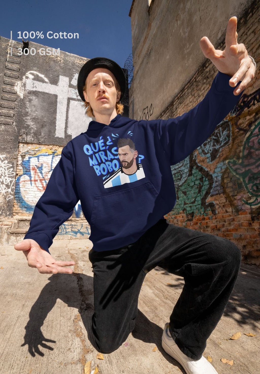 Messi Witty Style Que Miras Bobo Hoodie