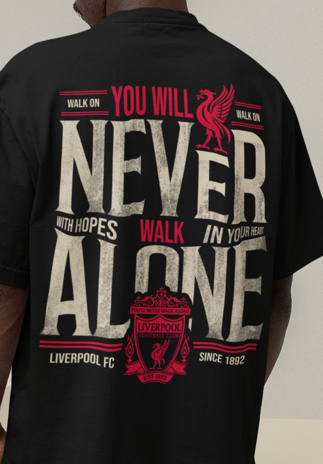 YNWA - You Will Never Walk Alone Liverpool FC Oversized T-Shirt
