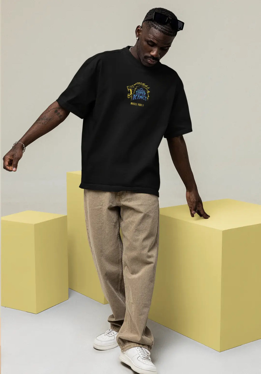 Csk Items Kingdom of Super Kings - CSK Legacy Oversized T-Shirt – Fanatic Fox