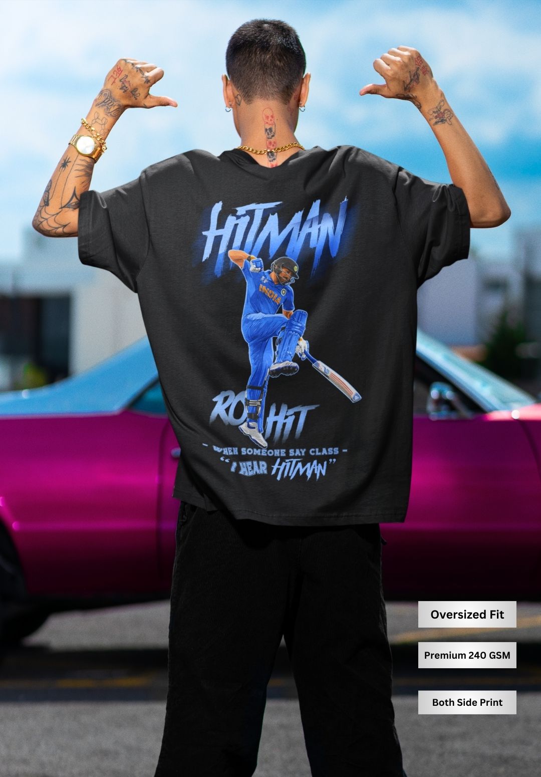 The Hitman - Rohit Exclusive T-Shirt (Oversized)