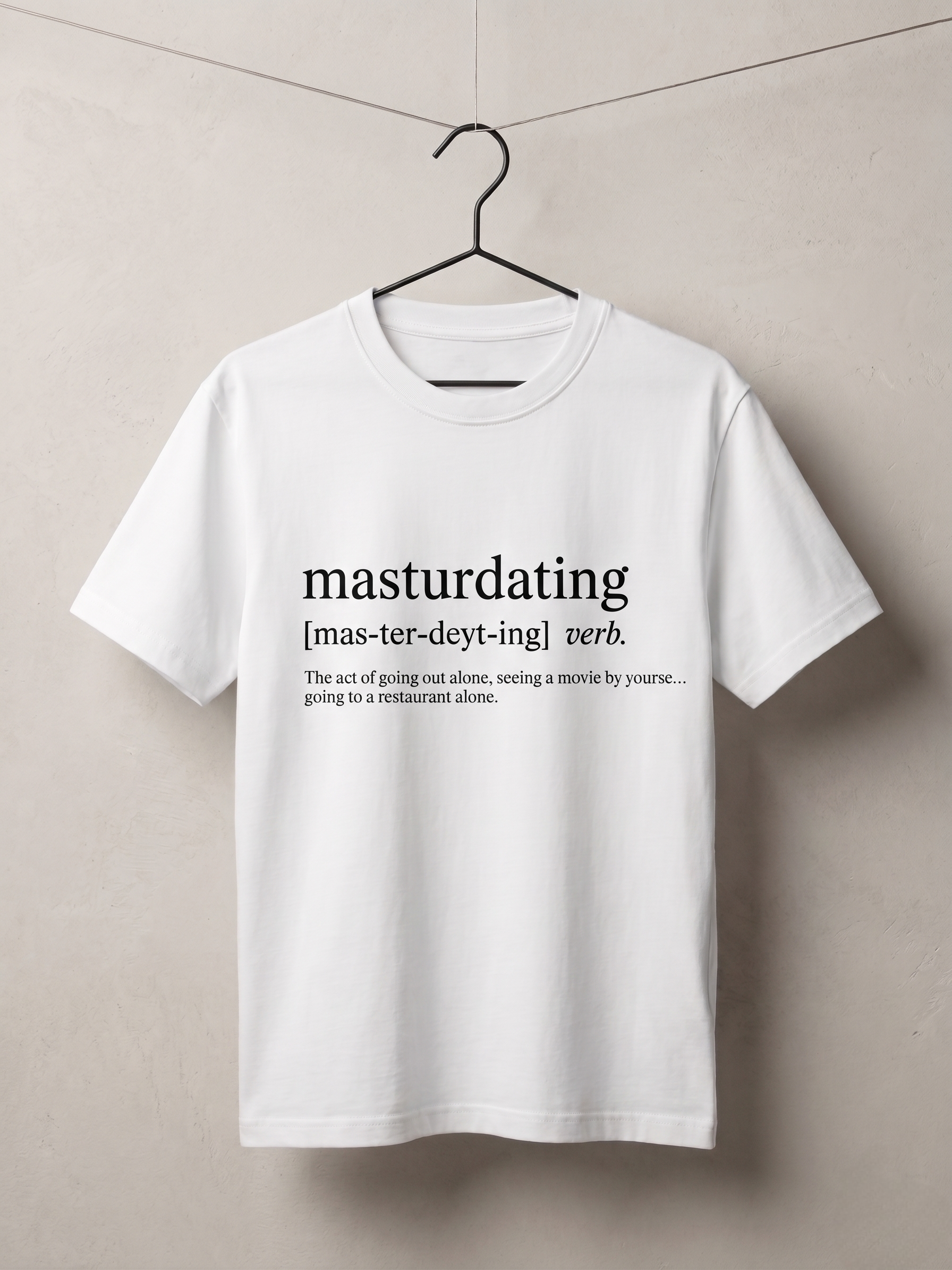 Masterdating - Table For One, Satisfaction For One T-Shirt