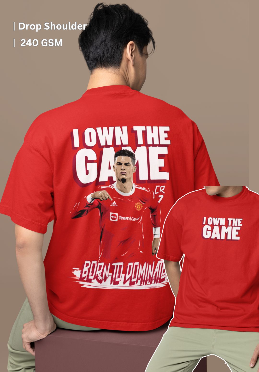 I Own The Game! CR7 Born To Dominate T-Shirt (Oversized)