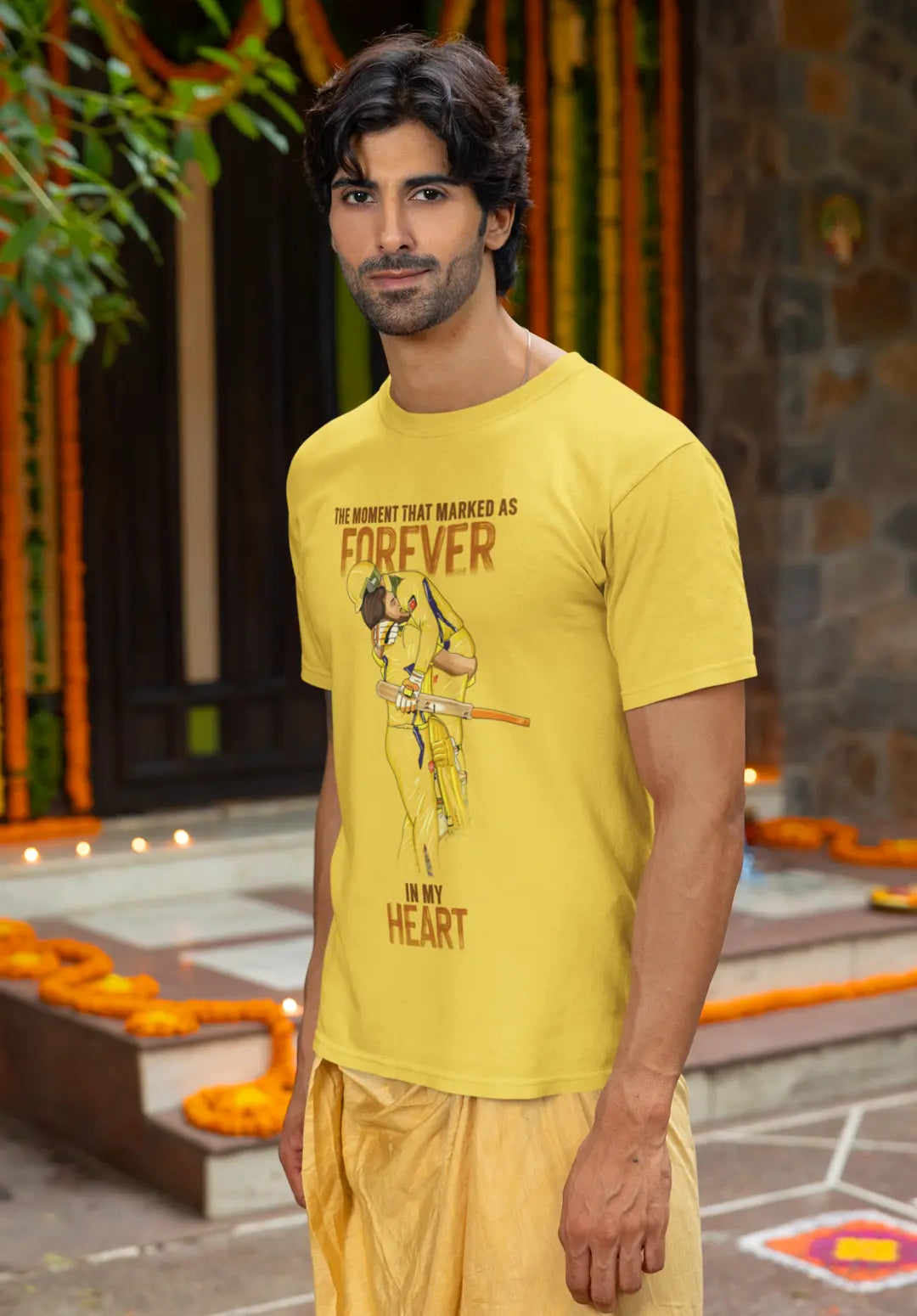Dhoni and Jadeja CSK Winning Moment T-Shirt