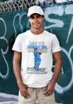 Dhoni Finishes Off in Style World Cup Winning Moment T-Shirt Sky Blue Model