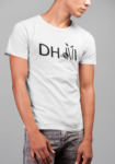 Dhoni Creative Style With Stumps and Ball T-Shirt White
